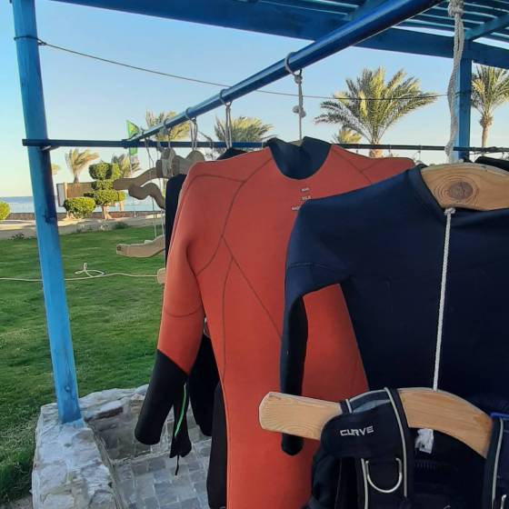 starostlivosť o výstroj každý deň v Marsa Alam Dive center Marsa Alam