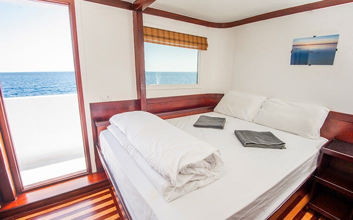 liveaboard MV Tala kabína na hornej palube liveaboard MV Tala kabína na hornej palube